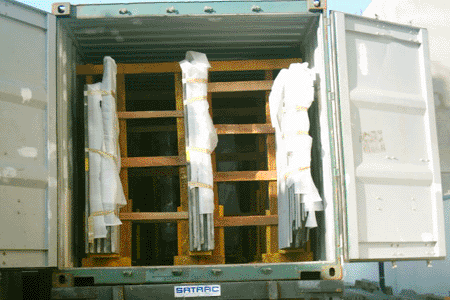 LOADED SLAB CONTAINER